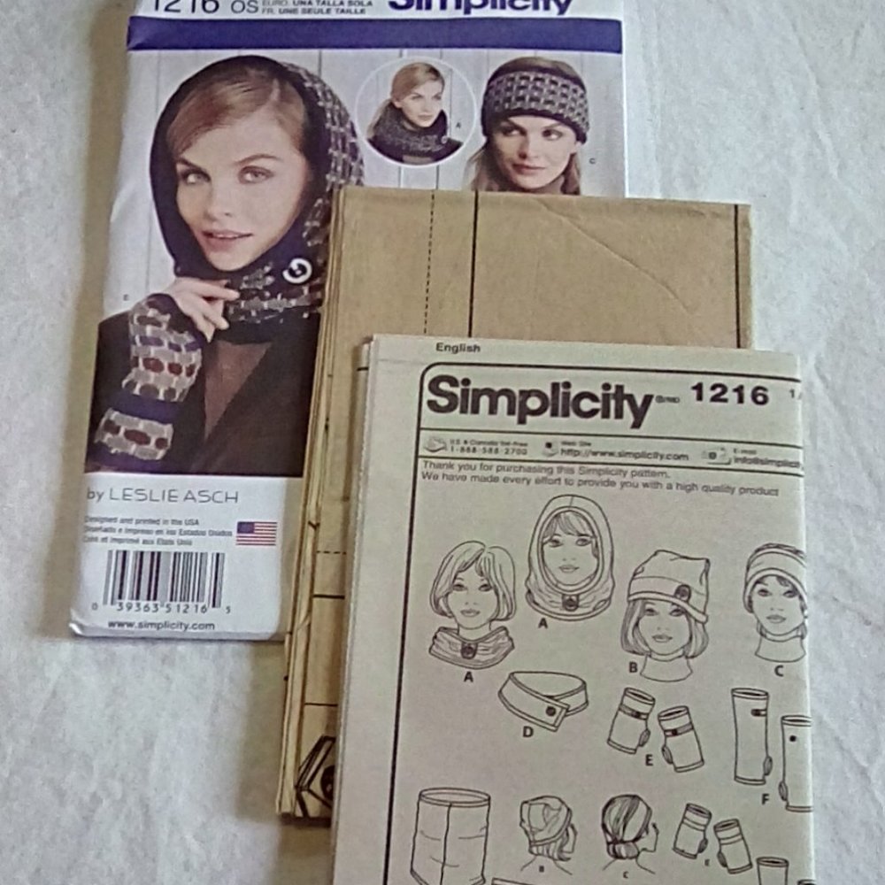 Simplicity 1216 cold Weather Accessories for knits
